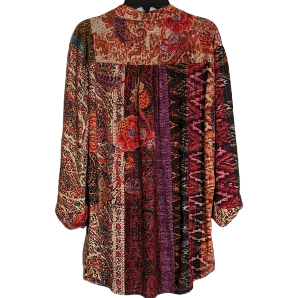 Rafaella Multicolor Red and Black Tunic Size‎ XL - Picture 3 of 7